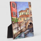 Venetië - Waterverf pen en was Fotoplaat (Zijkant)