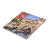 Venetië - Waterverf pen en was Tegeltje (Zijkant)