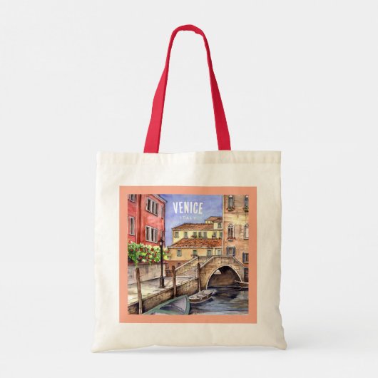 Venetië - Waterverf pen en was Tote Bag (Achterkant)