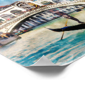 ✪ ➤ Venetië, Waterverf van de Italiaanse  Travel S Poster (Hoek)