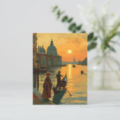 Venetië Zonsondergang Briefkaart (Staand voorkant)