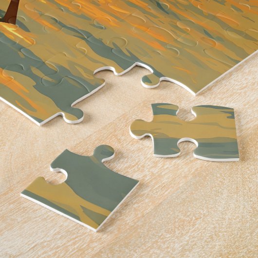  Venetië Zonsondergang Legpuzzel (Zijkant)