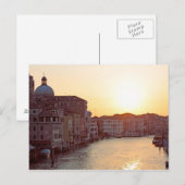 Venetië, zonsondergang op het kanaalgrande briefkaart (Voorkant / Achterkant)