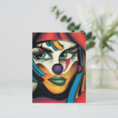 venetiek van de clown briefkaart (Staand voorkant)