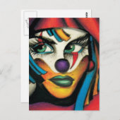venetiek van de clown briefkaart (Voorkant / Achterkant)
