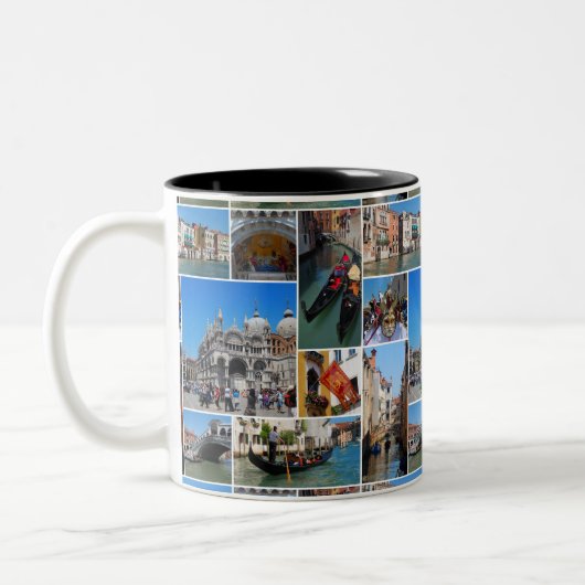 Venetiekcollage Tweekleurige Koffiemok (Links)