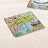 Venetiekkleuren Kartonnen Onderzetters (Schuin)