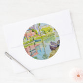 Venetiekkleuren Ronde Sticker (Envelop)
