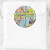Venetiekkleuren Ronde Sticker (Tas)