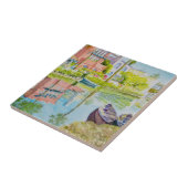 Venetiekkleuren Tegeltje (Zijkant)