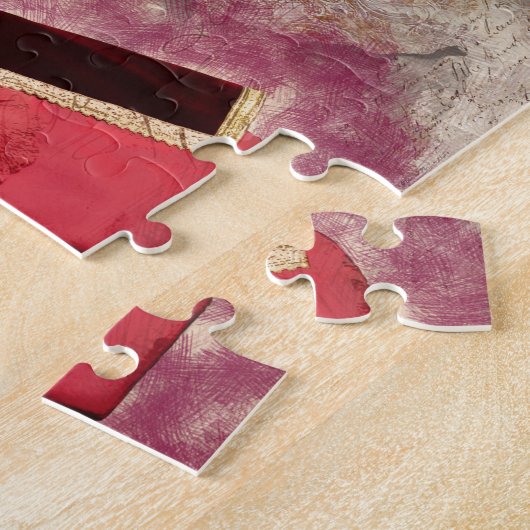 Venetisch carnavalmasker en kostuum. legpuzzel (Zijkant)