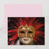 venetisch carnavalsmasker briefkaart (Voorkant / Achterkant)