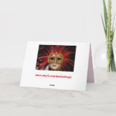 venetisch carnavalsmasker wenskaart kaart (Achterkant)