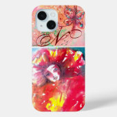 VENETISCHE MASKERADE - MASK IN RODE MONOGRAM Case-Mate iPhone CASE (Achterkant)