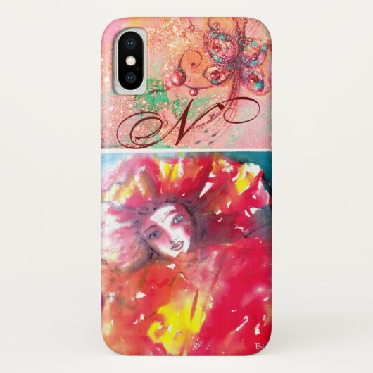 VENETISCHE MASKERADE - MASK IN RODE MONOGRAM Case-Mate iPhone CASE (Achterkant)