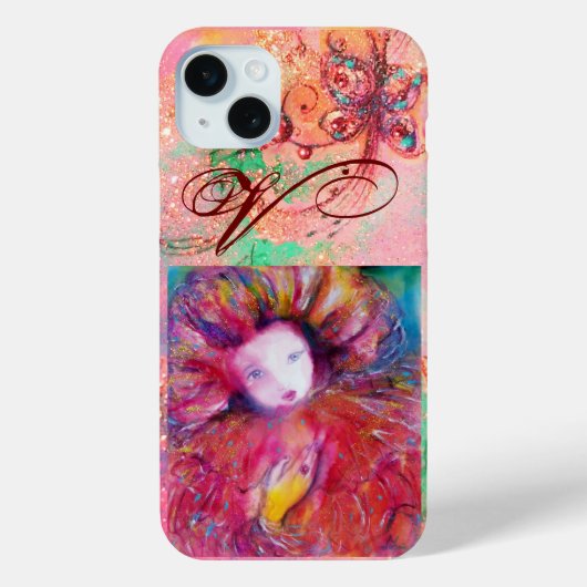 VENETISCHE MASKERADE - MASK IN RODE MONOGRAM Case-Mate iPhone CASE (Achterkant)