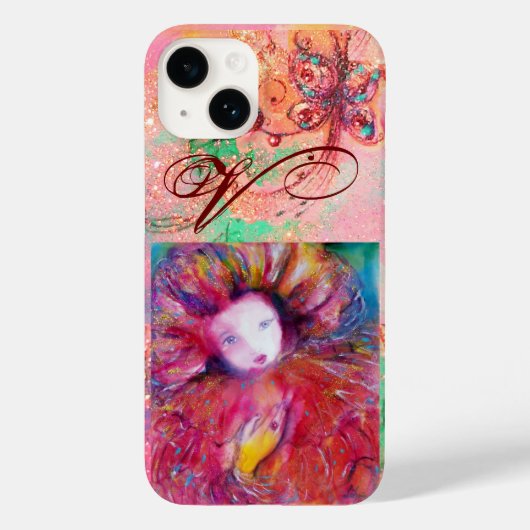 VENETISCHE MASKERADE - MASK IN RODE MONOGRAM Case-Mate iPhone CASE (Achterkant)