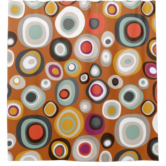 veneto boho spot amber douchegordijn (Voorkant)