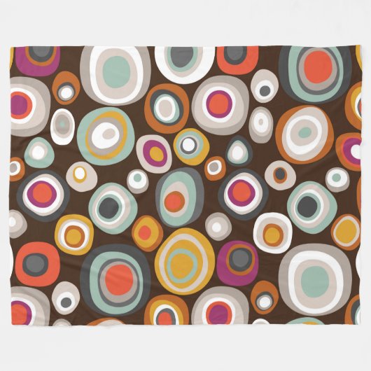 veneto boho spot chocolade fleece deken (Voorkant (Horizontaal))