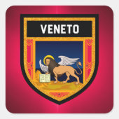 Veneto Flag Vierkante Sticker (Voorkant)