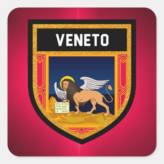Veneto Flag Vierkante Sticker (Voorkant)