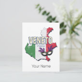 Veneto Italië Retro Regio Kaart  Souvenir (Staand voorkant)