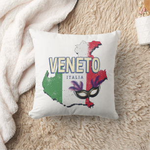 Veneto Italië Retro Regio Kaart Souvenir Kussen