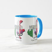 Veneto Italië Retro Regio Kaart  Souvenir Mok (Voorkant rechts)