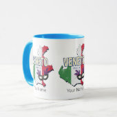 Veneto Italië Retro Regio Kaart  Souvenir Mok (Voorkant links)
