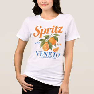 Veneto Spritz Italiaanse Oranje Cocktail Tri-Blend Shirt