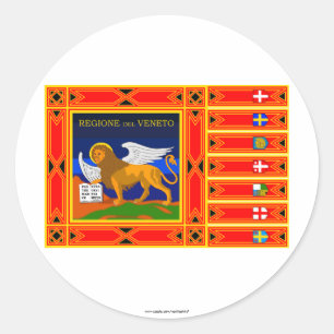 Veneto vlag ronde sticker