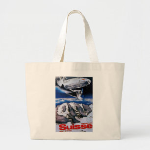 Venez en Suisse ~ Kom naar Zwitserland Grote Tote Bag