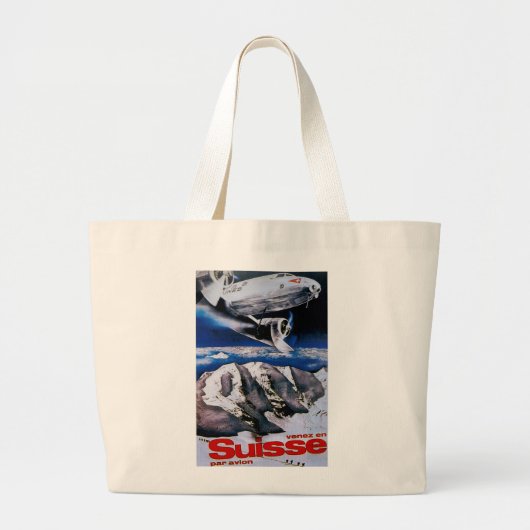 Venez en Suisse ~ Kom naar Zwitserland Grote Tote Bag (Voorkant)