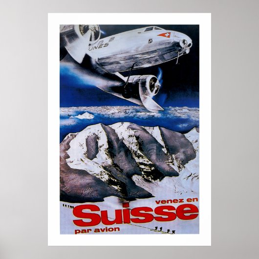 Venez en Suisse ~ Kom naar Zwitserland Poster (Voorkant)