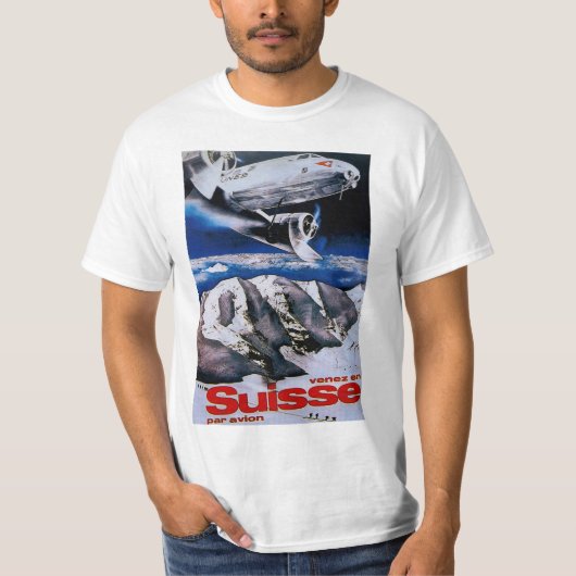 Venez en Suisse ~ Kom naar Zwitserland T-shirt (Voorkant)