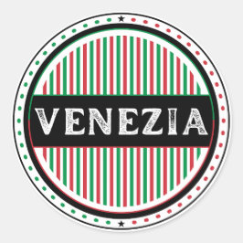 Venezia City Pride Embleem – Italiaanse identiteit Ronde Sticker