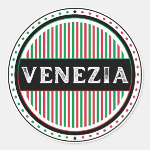 Venezia City Pride Embleem – Italiaanse identiteit Ronde Sticker