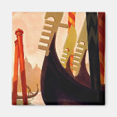 Venezia Gondola Vintage Travel Magneet (Voorkant)