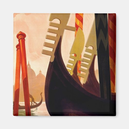 Venezia Gondola Vintage Travel Magneet (Voorkant)