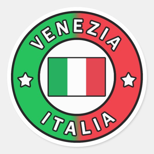 Venezia Italia Ronde Sticker (Voorkant)