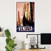 Venezia -  Italiaans reisbureau Poster (Thuiskantoor)