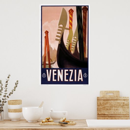 Venezia - Italiaans reisbureau Poster (Keuken)