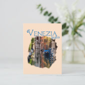 Venezia, Italië: Colorful Canal Briefkaart (Staand voorkant)