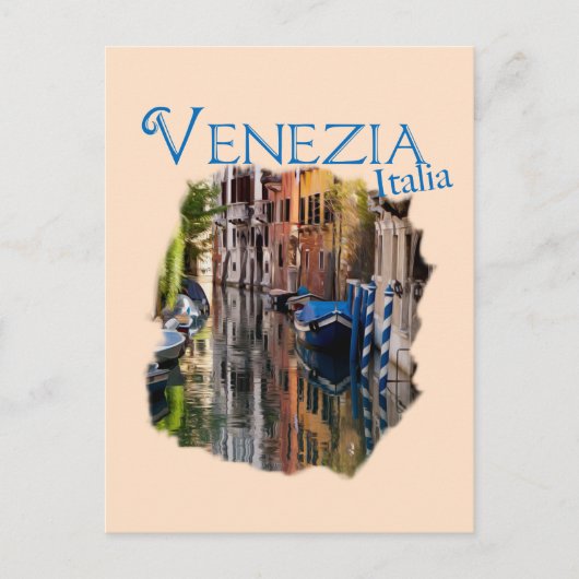 Venezia, Italië: Colorful Canal Briefkaart (Voorkant)