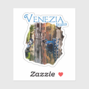 Venezia, Italië: Colorful Canal Sticker