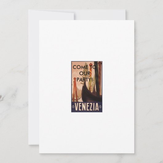 Venezia Italië, KOM NAAR ONZE PARTIJ! Kaart (Voorkant)