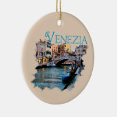 Venezia, Italië: langs het kanaal Keramisch Ornament (Rechts)