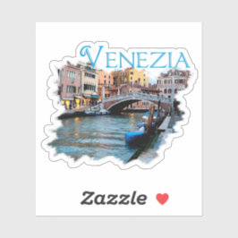 Venezia, Italië: langs het kanaal Sticker