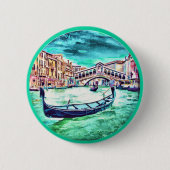 Venezia, Italië Ronde Button 5,7 Cm (Voorkant)