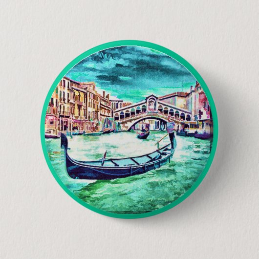 Venezia, Italië Ronde Button 5,7 Cm (Voorkant)